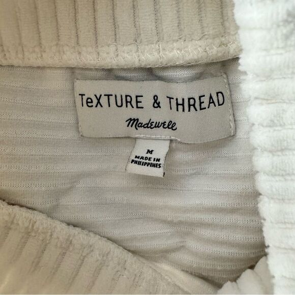 Madewell Texture & Thread Velour Corduroy Mockneck Top size medium - Picture 5 of 7